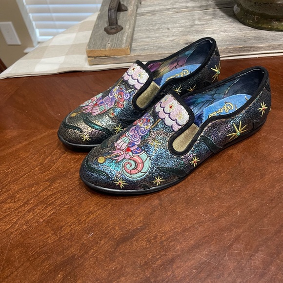 Chaussures Irregular Choice Starboard - Taille 6, Style Designer, Flats Rouges En Coton